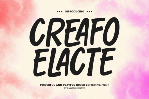Creafo Elacte: A Bold Brush Lettering Font for Dynamic Designs