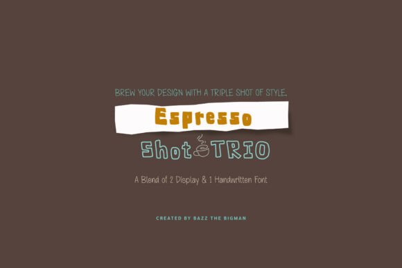 Espresso Shot Trio: A Font Collection with Café Charm