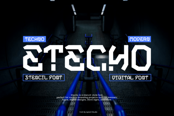 Etecho: A Modern Display Font That Elevates Your Creative Projects