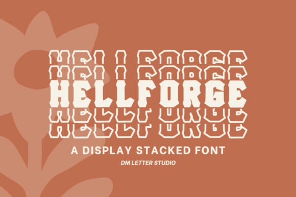 Hell Forge Stacked: A Rugged Display Font for Compact, High-Impact Design
