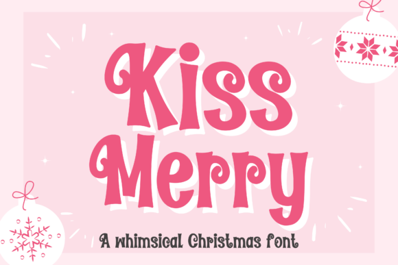 Kissmerry: A Cheerful Christmas Font for Joyful Designs