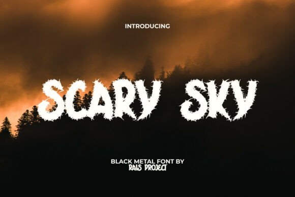 Scary Sky Font: The Ultimate Guide to Using This Creepy Black Metal Display Typeface